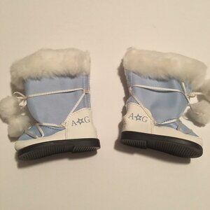 American Girl Doll Blue Snow Boots
